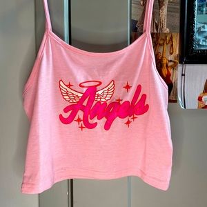 Angels cropped tank
